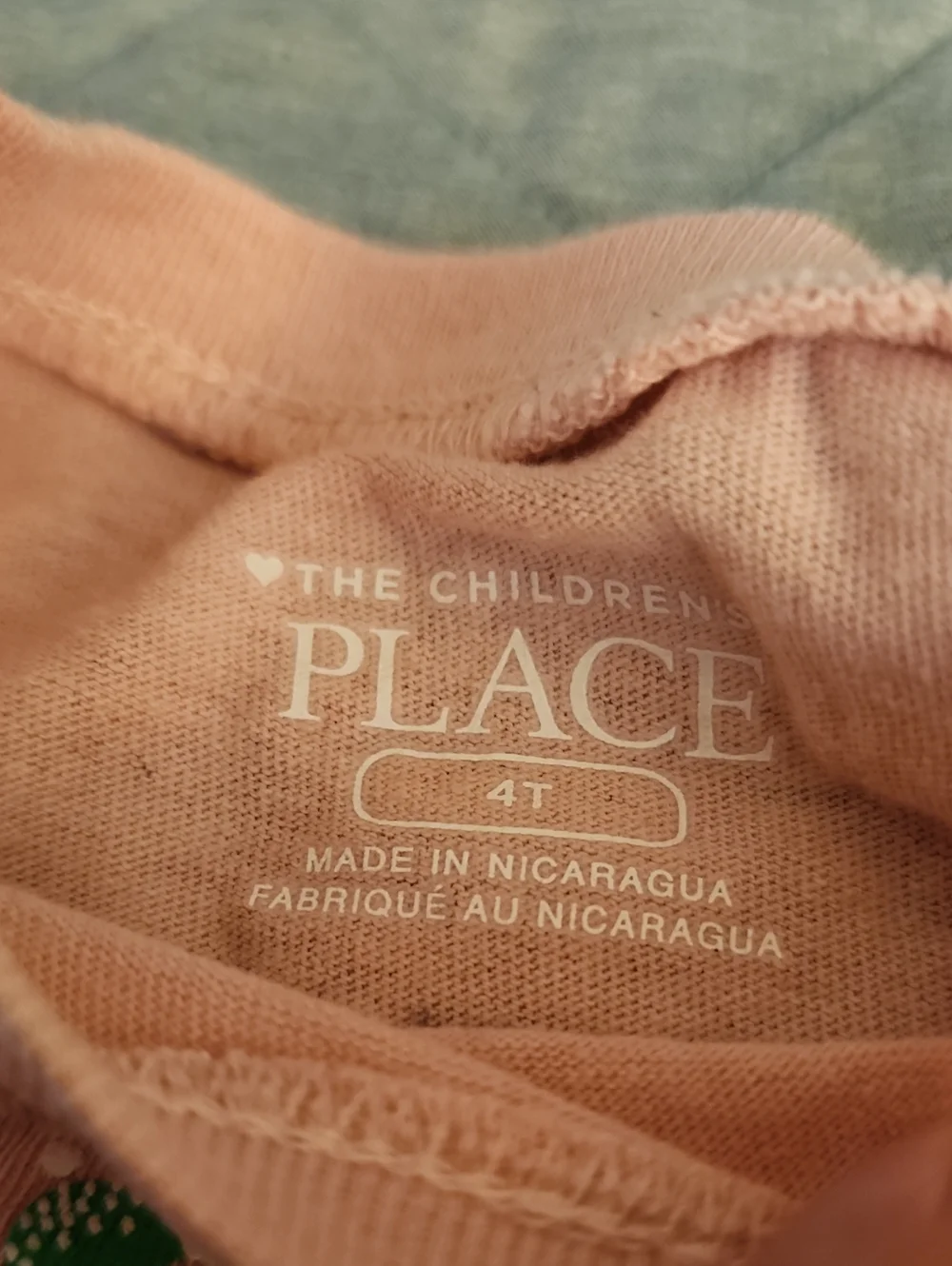 Sz 4T The Children's Place Red Long-Sleeve Top with Peter Pan Collar & Pink Tee